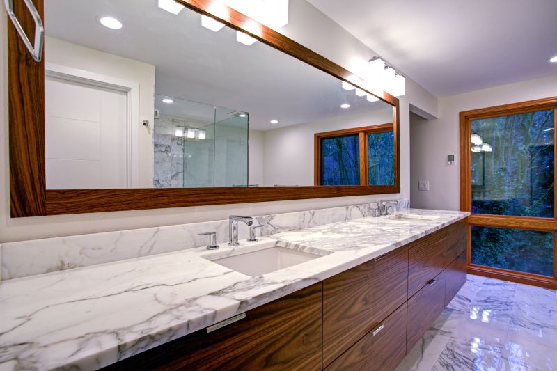 Marble Vanity with Double Sinks